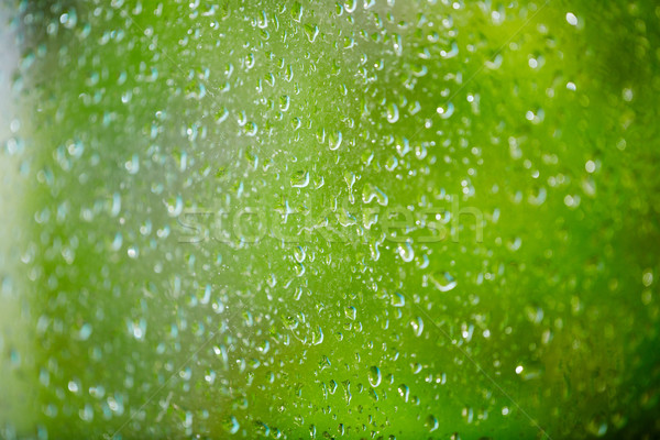 Las gotas de lluvia vidrio ventana lluvia agua fondo Foto stock © Kurhan