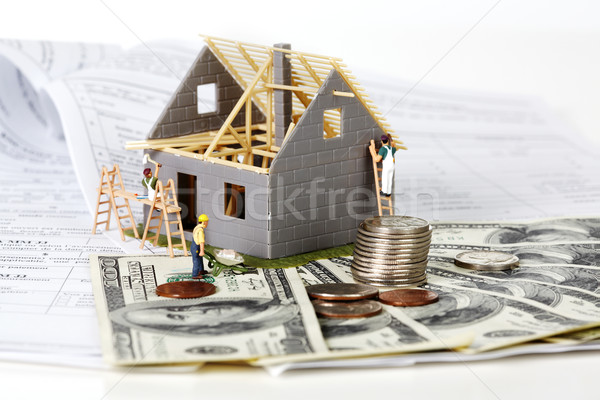 Stock photo: House under construction.