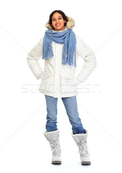 Woman in winter coat Stock photo © Kurhan