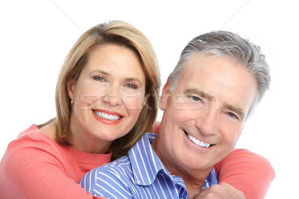 Paar gelukkig liefde gezonde tanden Stockfoto © Kurhan
