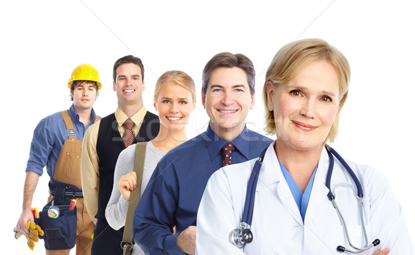 Imagine de stoc: Muncitorii · oameni · de · afaceri · echipă · medic · constructor · student