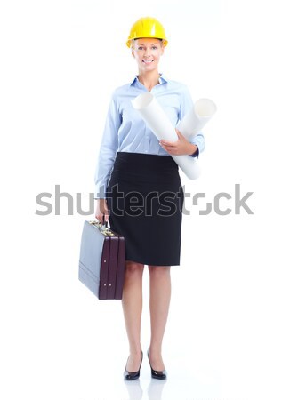 商界女強人 微笑 孤立 白 業務 女孩 商業照片 © Kurhan