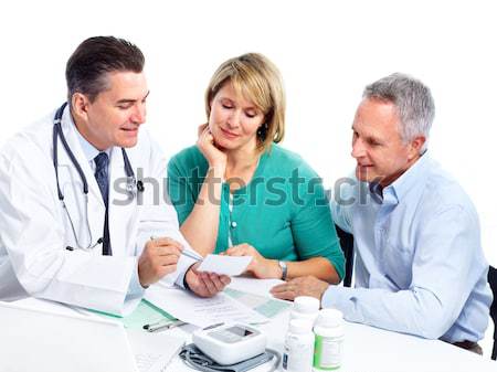Photo stock: Médecin · patient · couple · de · personnes · âgées · médicaux · âgées · couple