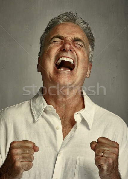 Angry screaming man. Stock photo © Kurhan