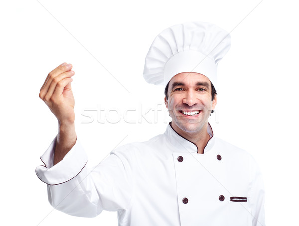 Stockfoto: Chef · man · professionele · geïsoleerd · witte · voedsel