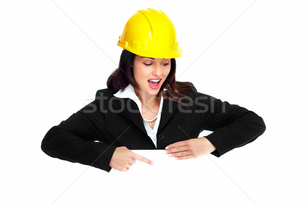 Worker contractor woman. Stock photo © Kurhan