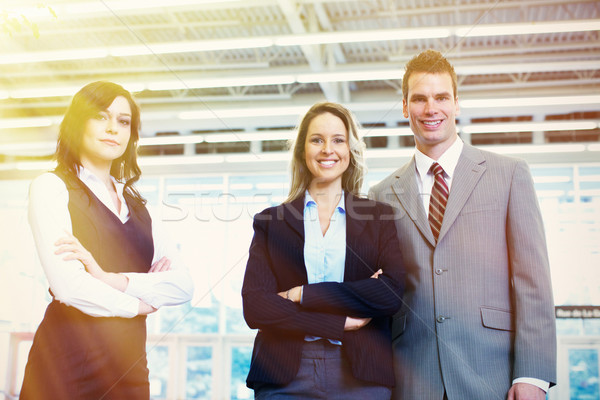 équipe trois personnes bureau affaires fille [[stock_photo]] © Kurhan