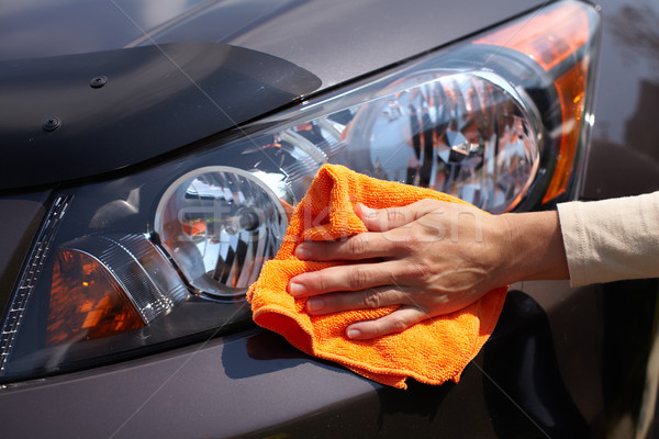 Hand polishing car. Stock photo © Kurhan