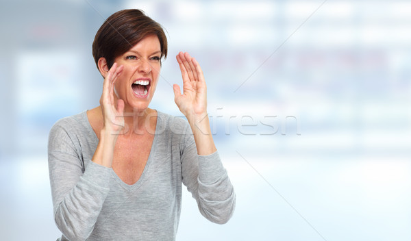 Shouting woman. Stock photo © Kurhan