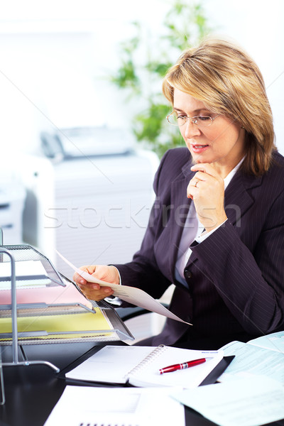 商業照片: 商界女強人 · 漂亮 · 工作的 · 辦公室 · 工作 · 技術