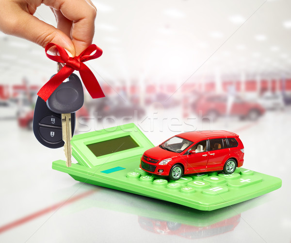 Red car and calculator. Stock photo © Kurhan