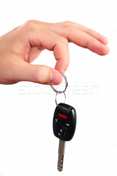 Stock photo: Hand with a car key.