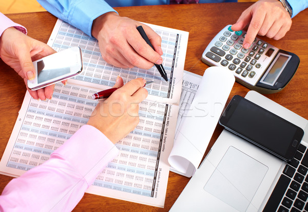 Hands of accountant business woman. Stock photo © Kurhan