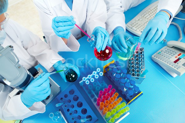 Group of medical doctors in laboratory. Stock photo © Kurhan