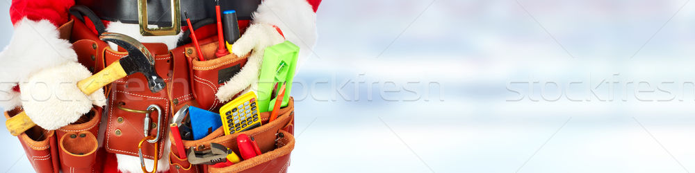 Santa with construction tools Stock photo © Kurhan