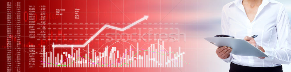 Business stock market background Stock photo © Kurhan