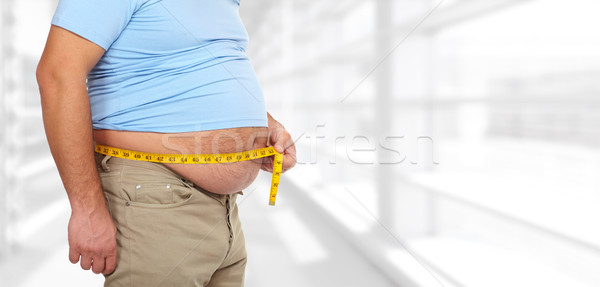 Nagy kövér has idős férfi gyomor Stock fotó © Kurhan