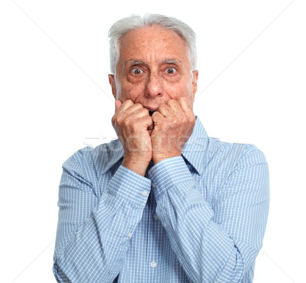 Afraid old man Stock photo © Kurhan