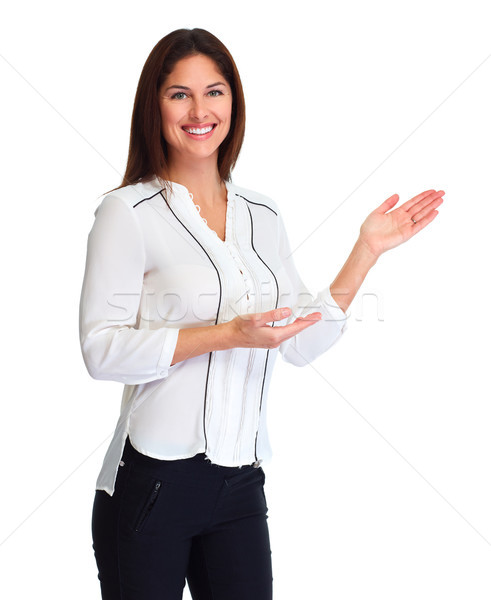 Stock photo: Business woman presenter