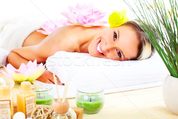 Spa masażu piękna młoda kobieta relaks kobieta Zdjęcia stock © Kurhan