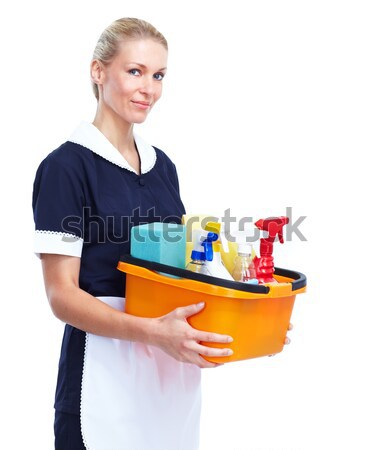 Stock photo: Young smiling cleaner woman.