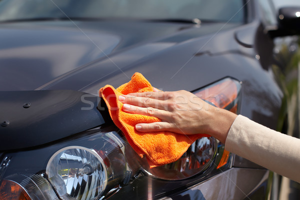 Hand polishing car. Stock photo © Kurhan