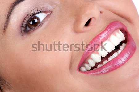 Mujer hermosa cara hermosa jóvenes sonriendo mujer bonita Foto stock © Kurhan