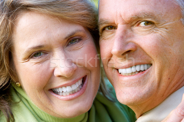 ältere Senioren Paar glücklich Park Liebe Stock foto © Kurhan