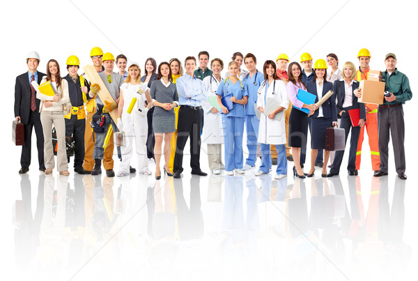 Werknemers mensen glimlachend witte vrouwen Stockfoto © Kurhan