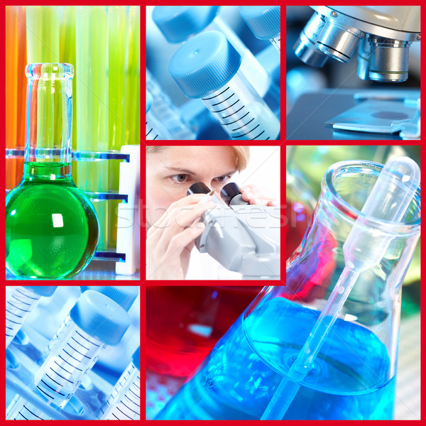 Wetenschappelijk collage medische onderzoek arts werk Stockfoto © Kurhan