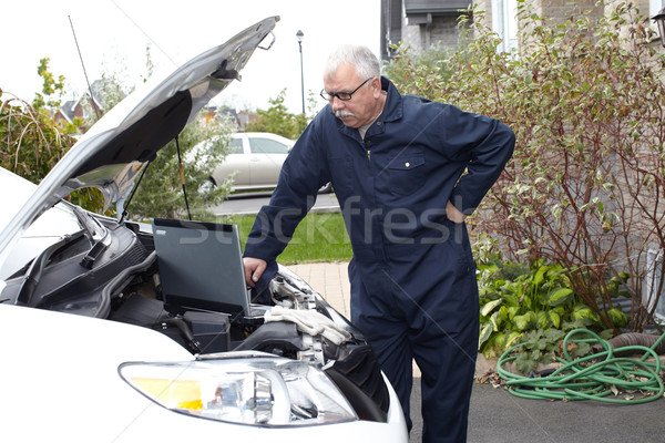 Voiture mécanicien moteur Auto réparation Ouvrir la [[stock_photo]] © Kurhan