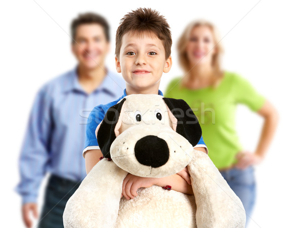 Gelukkig gezin vader moeder jongen witte familie Stockfoto © Kurhan