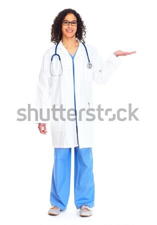 Medical doctor woman isolated white. Stock photo © Kurhan