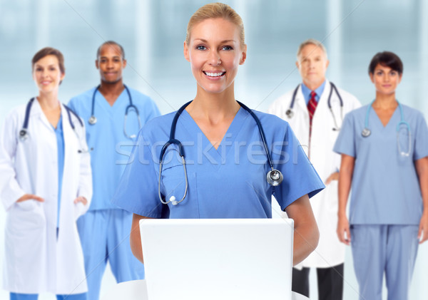 Сток-фото: группа · медицинской · врачи · красивой · врач · женщину