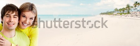 Woman sunbathing on the beach Stock photo © Kurhan