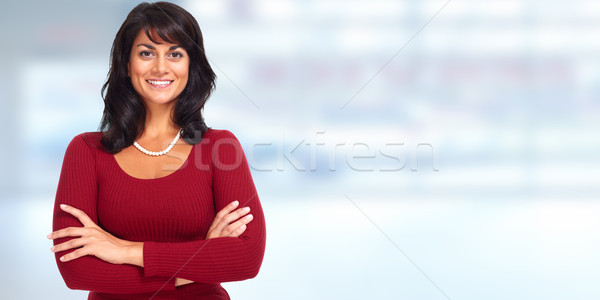 美しい ビジネス女性 小さな 青 オフィス ビジネス ストックフォト © Kurhan