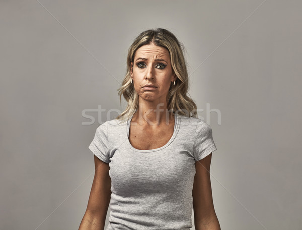 Abandoned young girl portrait. Stock photo © Kurhan