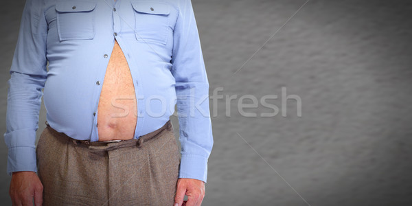 Foto stock: Obeso · hombre · abdomen · obesidad · cuerpo