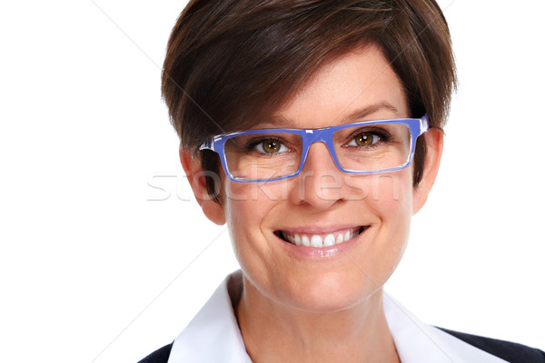 Woman face with eyeglasses. Stock photo © Kurhan