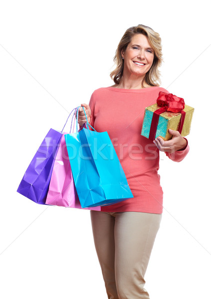 Senior woman with shopping bags. Stock photo © Kurhan