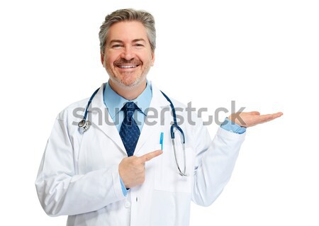 Doctor pharmacist presenting white background Stock photo © Kurhan