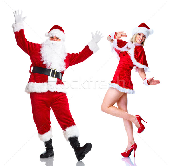 Santa Claus And Girl Stock Photo C Kurhan 1433091 Stockfresh