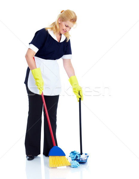 Stock photo: Young smiling cleaner woman.