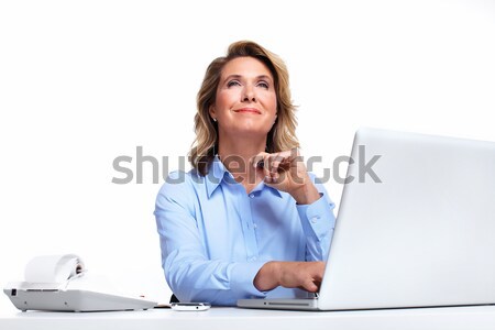 Business woman with a laptop computer. Stock photo © Kurhan
