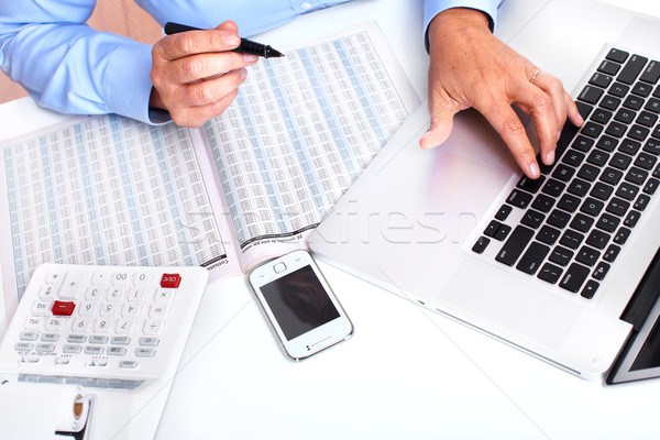 Hands of accountant business woman. Stock photo © Kurhan