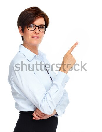 Schönen business woman reifen isoliert weiß Frau Stock foto © Kurhan