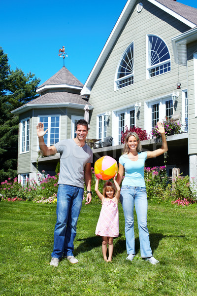 Gelukkig gezin gelukkig glimlachend familie Stockfoto © Kurhan