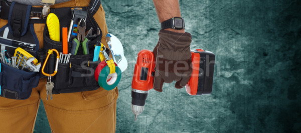 Electrician with drill. Stock photo © Kurhan