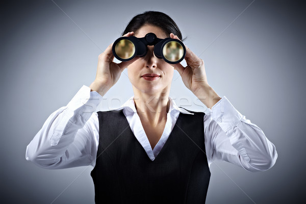 Femme d'affaires jumelles espionnage concurrents femme fond [[stock_photo]] © Kurhan