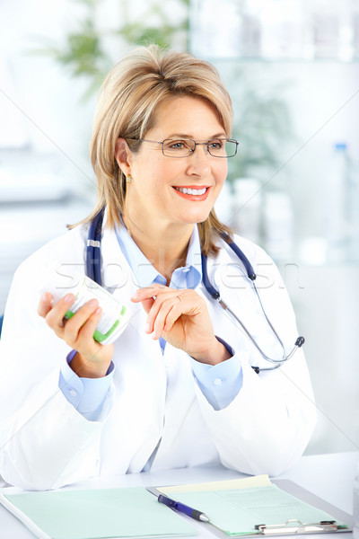 Médico médico mulher escritório negócio feliz Foto stock © Kurhan